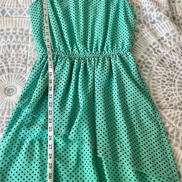 EnFocus Mint Green Polka Dot Dress Size 6P - Picture 6 of 6